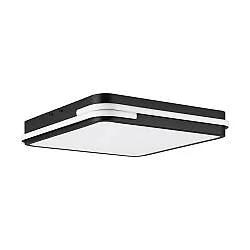 Plafoniera Moderna Genovese-Z Alluminio Nero Luce Led Integrato 22W
