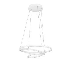 Lampadario A Sospensione Moderno Lobinero-Z Alluminio Bianco 1 Luce Led 43,2W