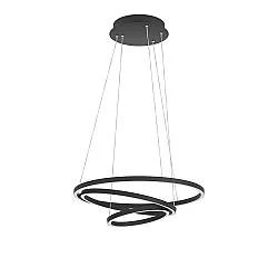 Lampadario A Sospensione Moderno Lobinero-Z Alluminio Nero 1 Luce Led 43,2W
