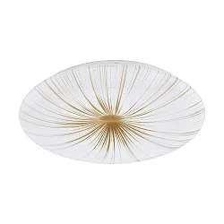 Plafoniera Contemporanea Nieves 1 Acciaio Bianco Luce Led Integrato 19,5W