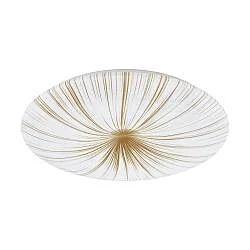 Plafoniera Contemporanea Nieves 1 Acciaio Bianco 7 Luci Led Integrato 4,4W