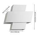 Applique Minimal Timparossa Acciaio Bianco 1 Luce E27 900525