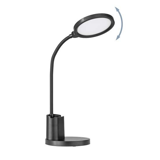 Lampada Da Tavolo Minimal Brolini Policarbonato Nero Luce Led Integrato 2,1W 900528