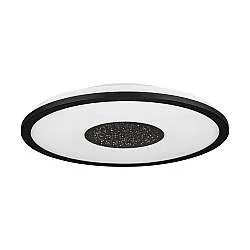 Plafoniera Contemporanea Marmorata Alluminio Nero Luce Led Integrato 18W