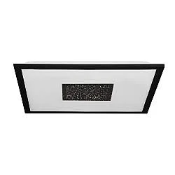 Plafoniera Contemporanea Marmorata Alluminio Nero Luce Led Integrato 19W
