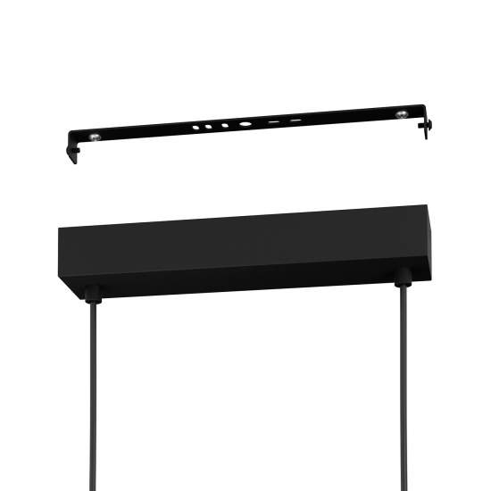 Lampadario A Sospensione Moderno Caranacoa Acciaio Nero 5 Luci Led 7W 7000Lm 900563