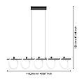 Lampadario A Sospensione Moderno Caranacoa Acciaio Nero 5 Luci Led 7W 7000Lm 900563