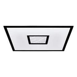 Plafoniera Moderna Bordonara Alluminio Nero Luce Led Integrato 21,5W