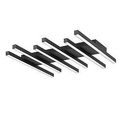 Plafoniera Minimal Padulari Alluminio Nero Luce Led Integrato 25,6W