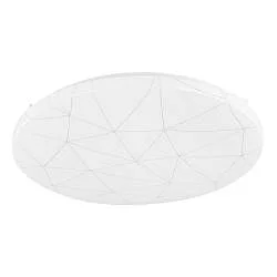Plafoniera Moderna Rende Acciaio Bianco Luce Led Integrato 19,5W Ip20