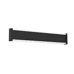 Applique Esterno Moderna Neviano Acciaio Nero Policarbonato Bianco Led 38Cm