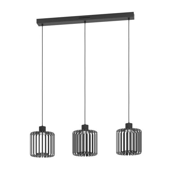 Lampadario A Sospensione Contemporaneo Ginestrone-Z Acciaio Nero 3 Luci Led 3,7W 900724