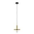 Lampadario A Sospensione Moderno Escandell Acciaio Nero Ottone 1 Luce E27 900731