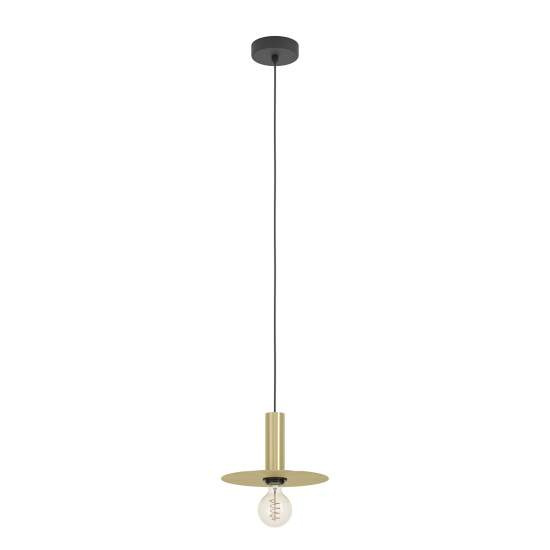 Lampadario A Sospensione Moderno Escandell Acciaio Nero Ottone 1 Luce E27 900731