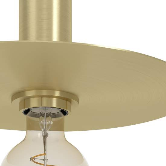 Lampadario A Sospensione Moderno Escandell Acciaio Nero Ottone 3 Luci E27 900732