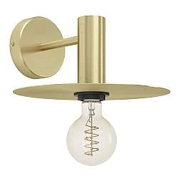 Applique Moderna Escandell Acciaio Ottone Spazzolato 1 Luce E27
