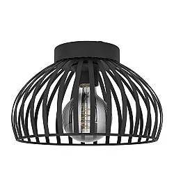Plafoniera Minimal Mogano 3 Acciaio Nero 1 Luce E27 Ip20