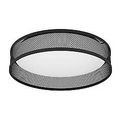Plafoniera Contemporanea Luppineria Acciaio Nero Luce Led Integrato 20W