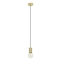 Sospensione Contemporaneo Pozueta 1 Acciaio Ottone Spazzolato 1 Luce E27