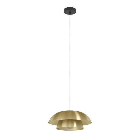 Lampadario A Sospensione Moderno Cenciara Acciaio Nero Ottone 1 Luce E27 900849
