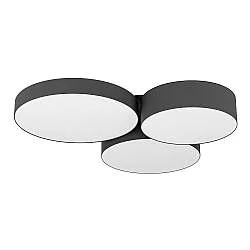 Plafoniera Moderna Barbano-Z Acciaio Nero 3 Luci Led Integrato 7,5W