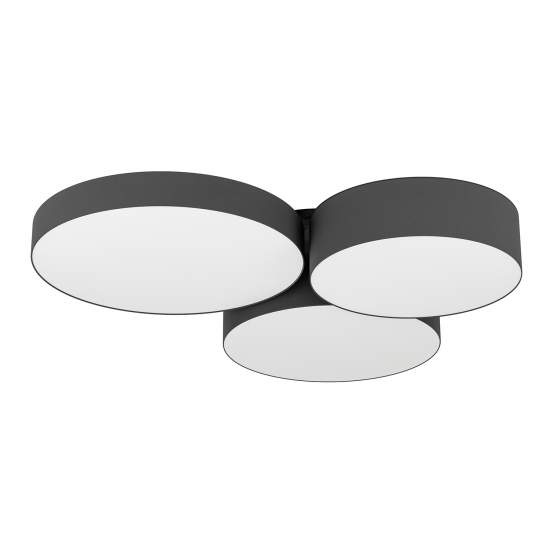 Plafoniera Moderna Barbano-Z Acciaio Nero 3 Luci Led Integrato 7,5W 900853