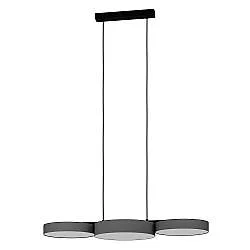 Lampadario A Sospensione Moderno Barbano-Z Acciaio Nero 3 Luci Led 7,5W