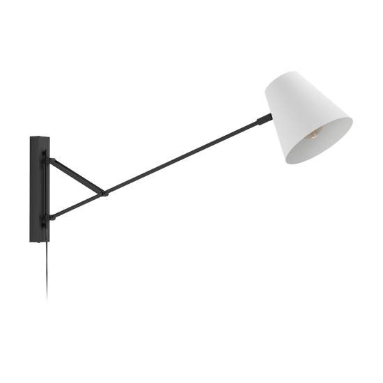 Applique Minimal Forcadet Acciaio Nero 1 Luce E27 900865