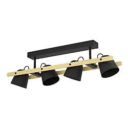 Plafoniera Hornwood-Z Acciaio Nero 4 Luci Led Integrato 3,7W