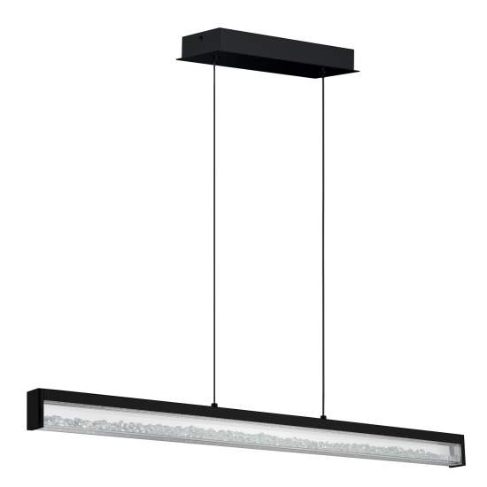 Sospensione Moderna Cardito 1 Alluminio Nero 6 Luci Led 6W 3420Lm 900895