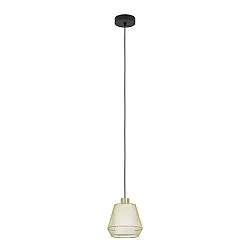 Lampadario A Sospensione Moderno Ciudadela Acciaio Nero Ottone 1 Luce E27