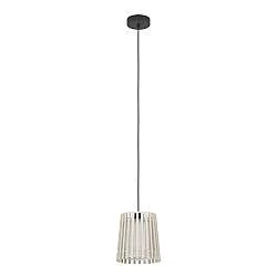 Lampadario A Sospensione Contemporaneo Fattoria Acciaio Nero 1 Luce E27
