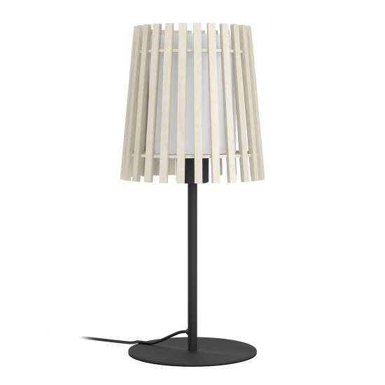 Lampada Da Tavolo Contemporanea Fattoria Acciaio Nero 1 Luce E27 900904