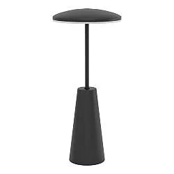 Lampada Da Tavolo Moderna Piccola Acciaio Nero Luce Led Integrato 2,8W