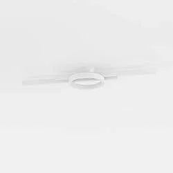 Plafoniera Minimal Amandolo Alluminio Bianco Luce Led Integrato 23,5W