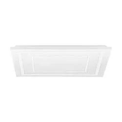 Plafoniera Moderna Albarca Alluminio Bianco Luce Led Integrato 18W