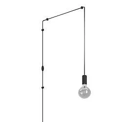 Lampadario A Sospensione Minimal Pinetina Acciaio Nero 1 Luce E27