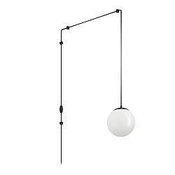 Lampadario A Sospensione Minimal Rondo 3 Acciaio Nero Vetro 1 Luce E27