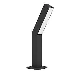 Lampione Per Esterno Moderno Ugento Alluminio Nero Policarbonato Bianco Led