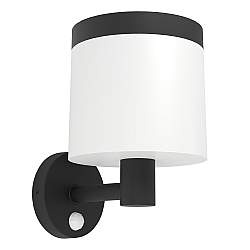 Applique Solare Esterno Moderna Pantete Policarbonato Nero E Bianco Led Applique Solare Esterno Moderna Pantete Policarbonato Nero E Bianco Led