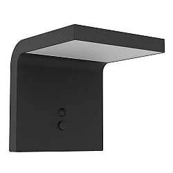 Luce Solare Esterno Moderna Spiante Policarbonato Nero E Bianco Led