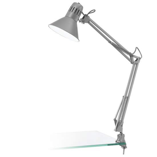 Lampada Da Tavolo Contemporanea Firmo Acciaio Argento 1 Luce E27 90874