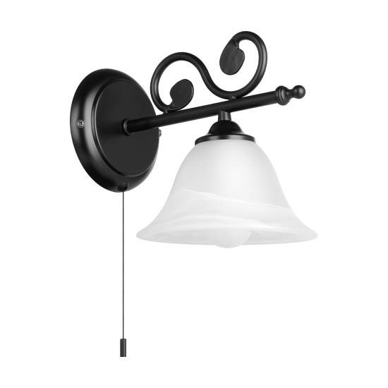 Applique Contemporanea Murcia Acciaio Nero 1 Luce E14 91006