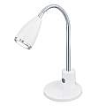 Lampada Da Tavolo Contemporanea Fox Acciaio Bianco 1 Luce Gu10 2,8W 92872