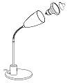 Lampada Da Tavolo Contemporanea Fox Acciaio Bianco 1 Luce Gu10 2,8W 92872