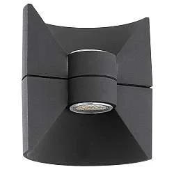 Applique Esterno Moderna Redondo Alluminio Grigio Led