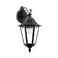 Applique Esterno Verso Basso Classica Navedo Alluminio Nero 1 Luce E27 93456