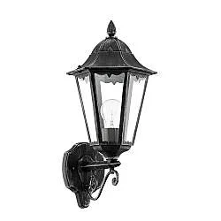 Applique Esterno Verso Alto Classica Navedo Alluminio Nero 1 Luce E27 H42,5Cm