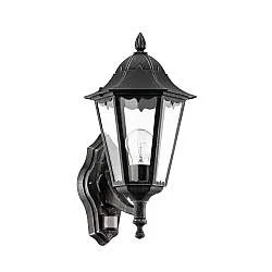Applique Esterno Verso Alto Classica Navedo Alluminio Nero 1 Luce E27 H47,5Cm