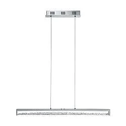Lampadario A Sospensione Moderno Cardito 1 Alluminio Cromo Vetro 6 Luci Led 6W